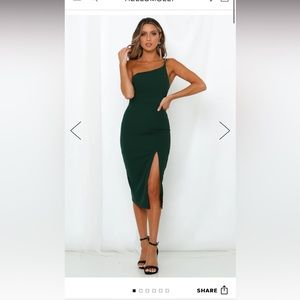 Hello Molly taking it back dress forest green